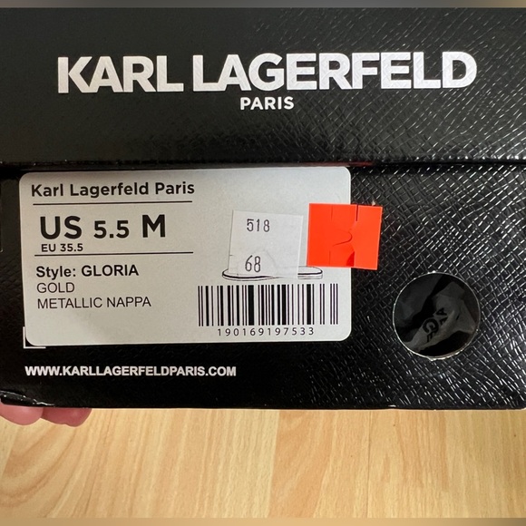*SOLD* Karl Lagerfeld Gloria Metallic Slip On - Picture 3 of 10